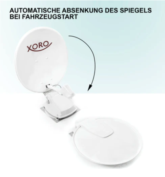 XORO MTA 65: Vollautomatische Satelliten-Antenne für mühelosen und zuverlässigen TV-Empfang auf Reisen - Erleben Sie Unterhaltung in höchster Qualität, egal wo Sie sind!